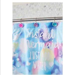 Mermaid Shower curtain with matching hooks &  mats